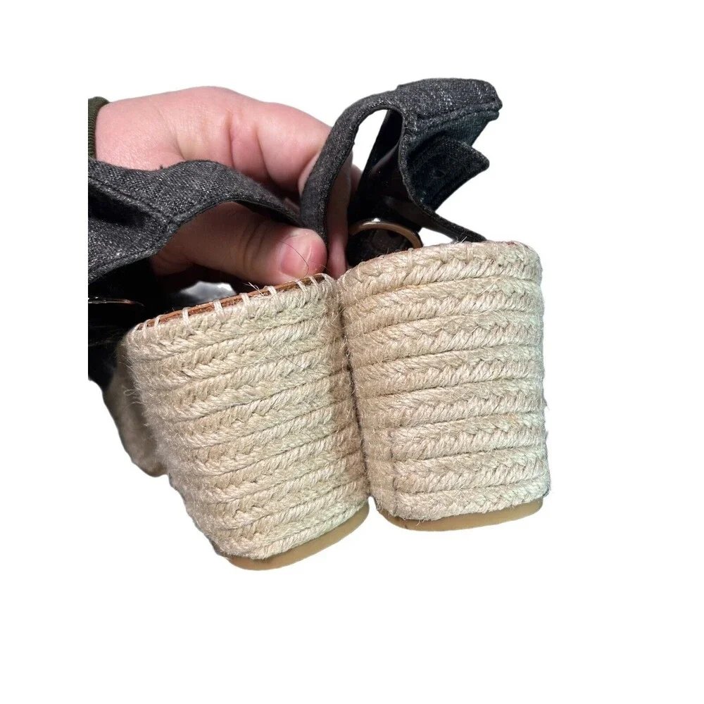 Dolce Vita Women's Lesly Espadrille Wedge Sandal Ash Denim Size 9.5
